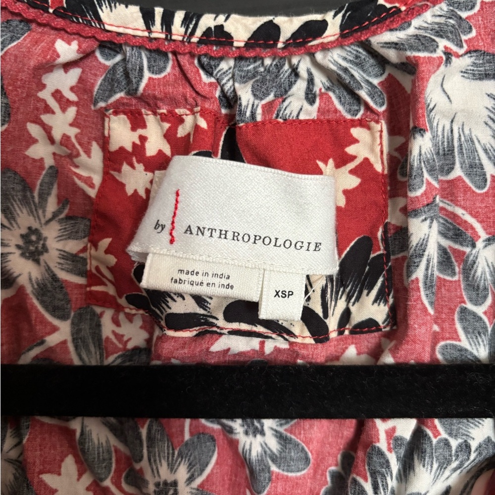 Anthropologie Somerset Mini Dress in Red, Black and White Floral XSP - Picture 3 of 3